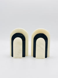 Art Deco Onyx Arch Bookends