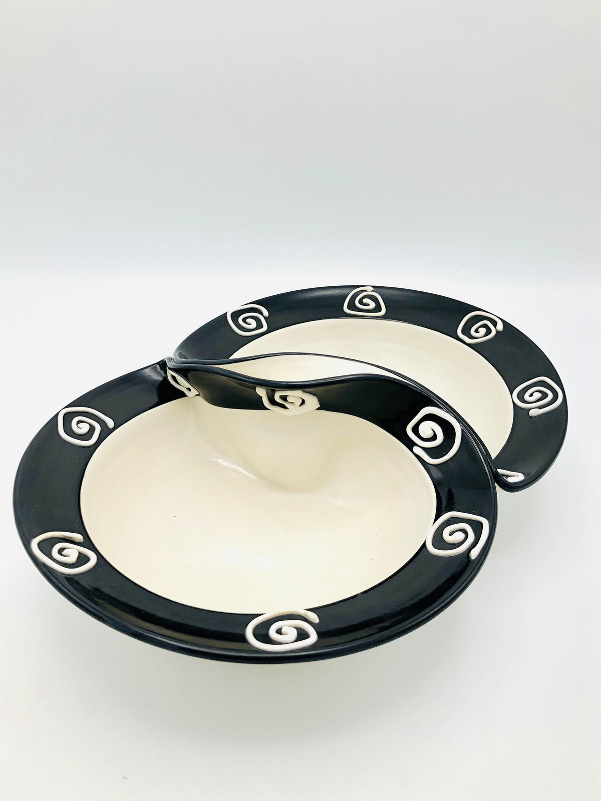 Postmodern Studio Pottery Spiral Bowl