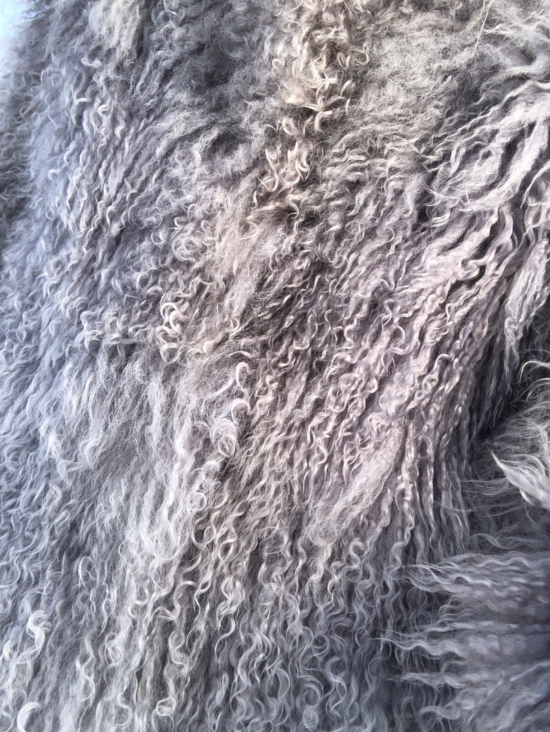 Vintage Mongolian Lamb Fur Coat