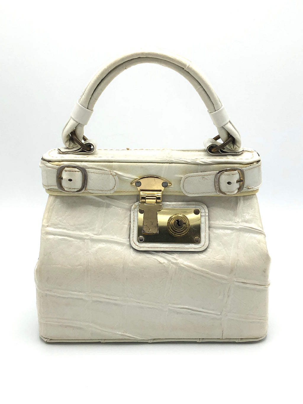 Vintage Faux Alligator Box Purse