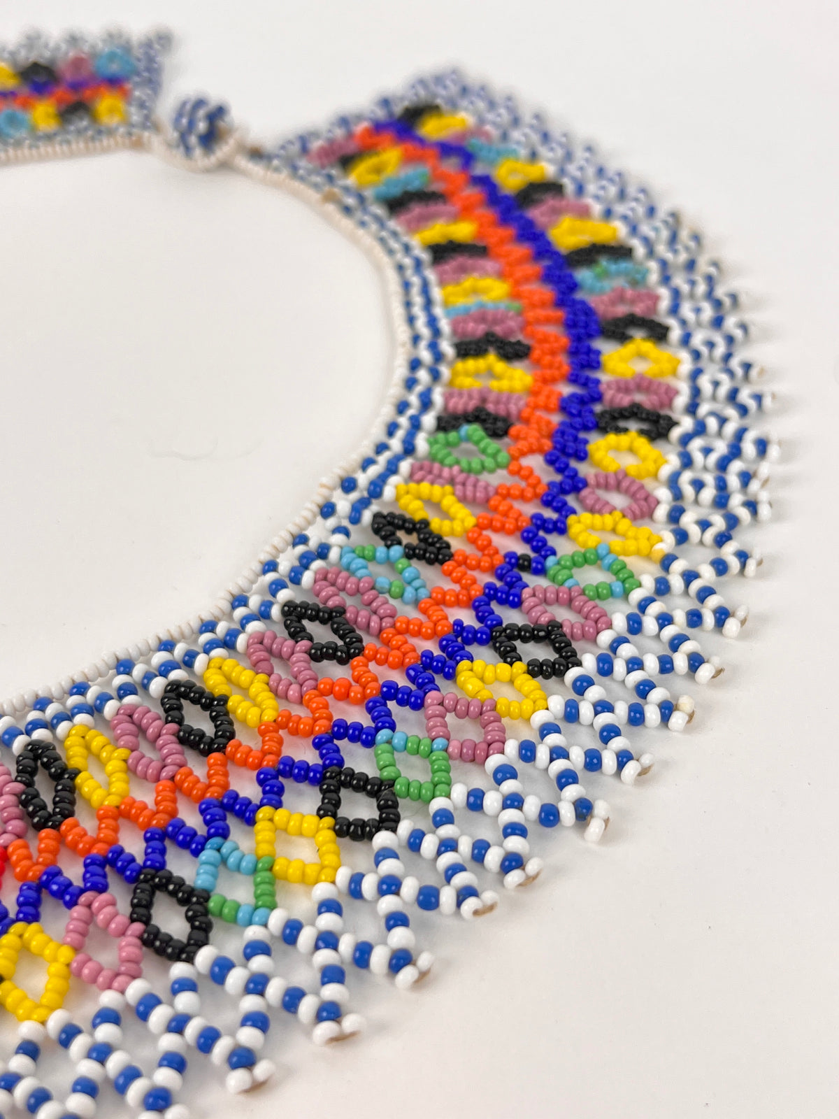 Vintage African Beaded Collar Necklace