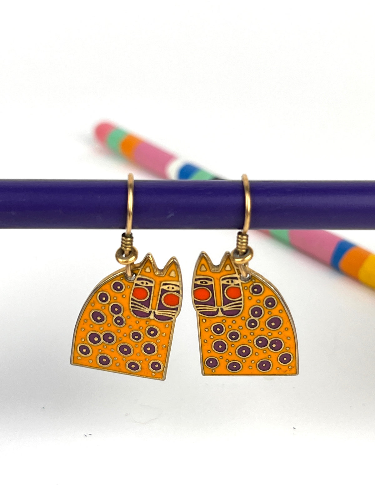 Laurel Burch “Yellow Cat” Earrings