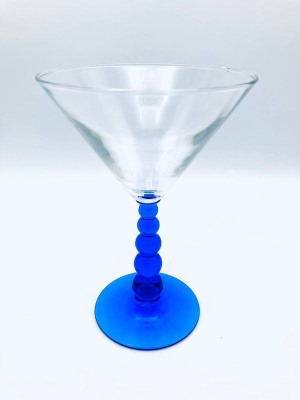Cobalt-Stemmed Martini Glasses