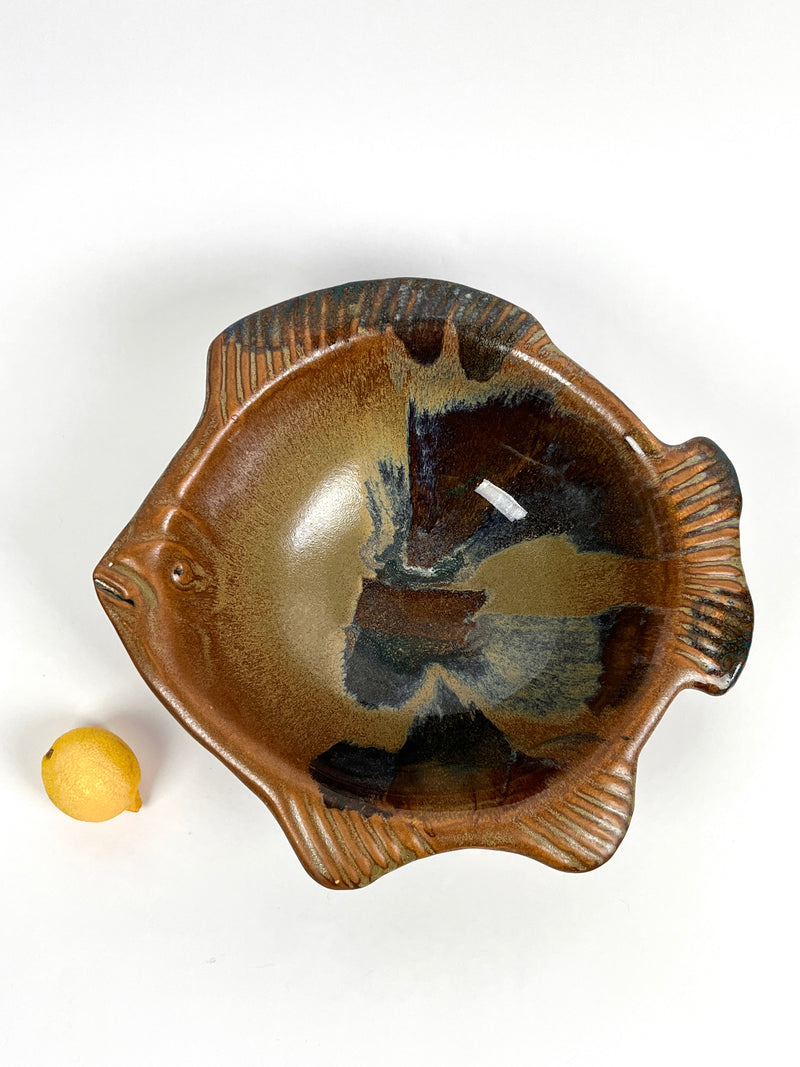Large Handmade Stoneware Fish Bowl
