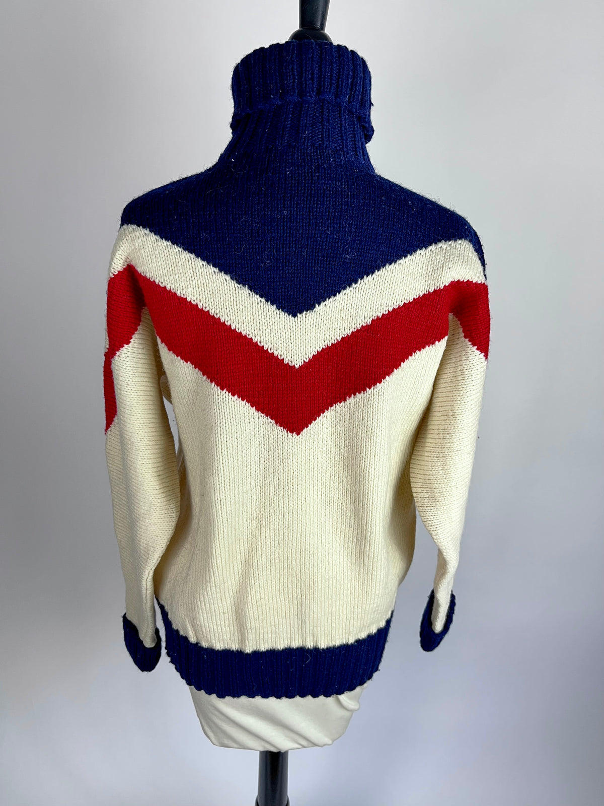 Vintage Hand-Knit Wool Sweater by Mildred Nolan