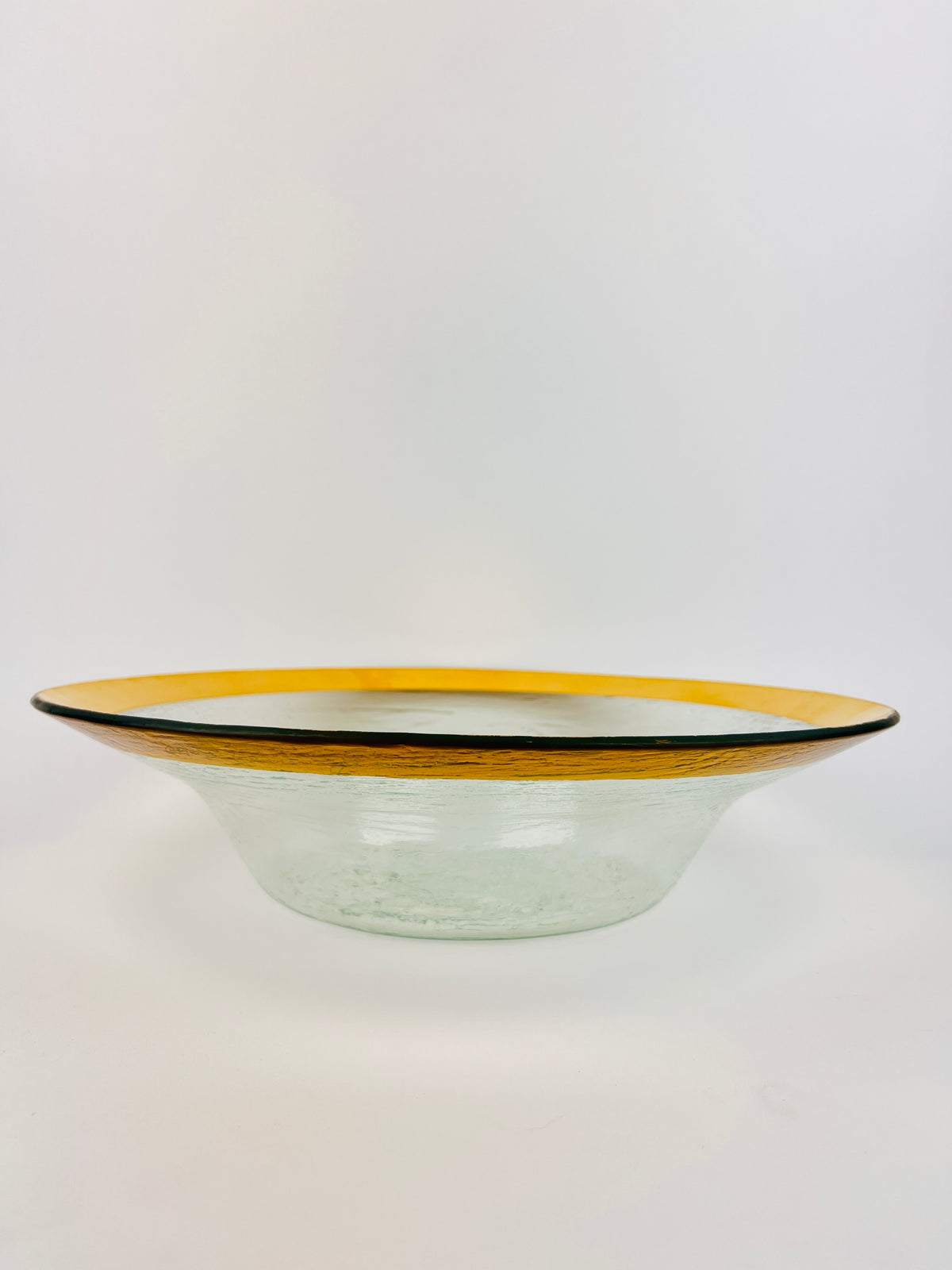 Handmade 24k Gold Plated Annieglass Bowl, 1985