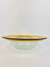 Handmade 24k Gold Plated Annieglass Bowl, 1985