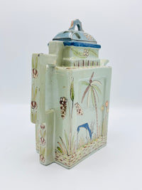 Vintage Handbuilt Ceramic Slab Teapot