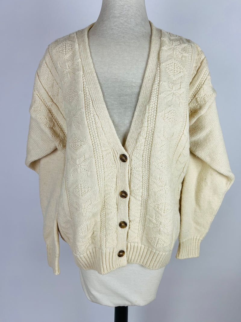 Vintage Laura Ashley Wool Cardigan Sweater
