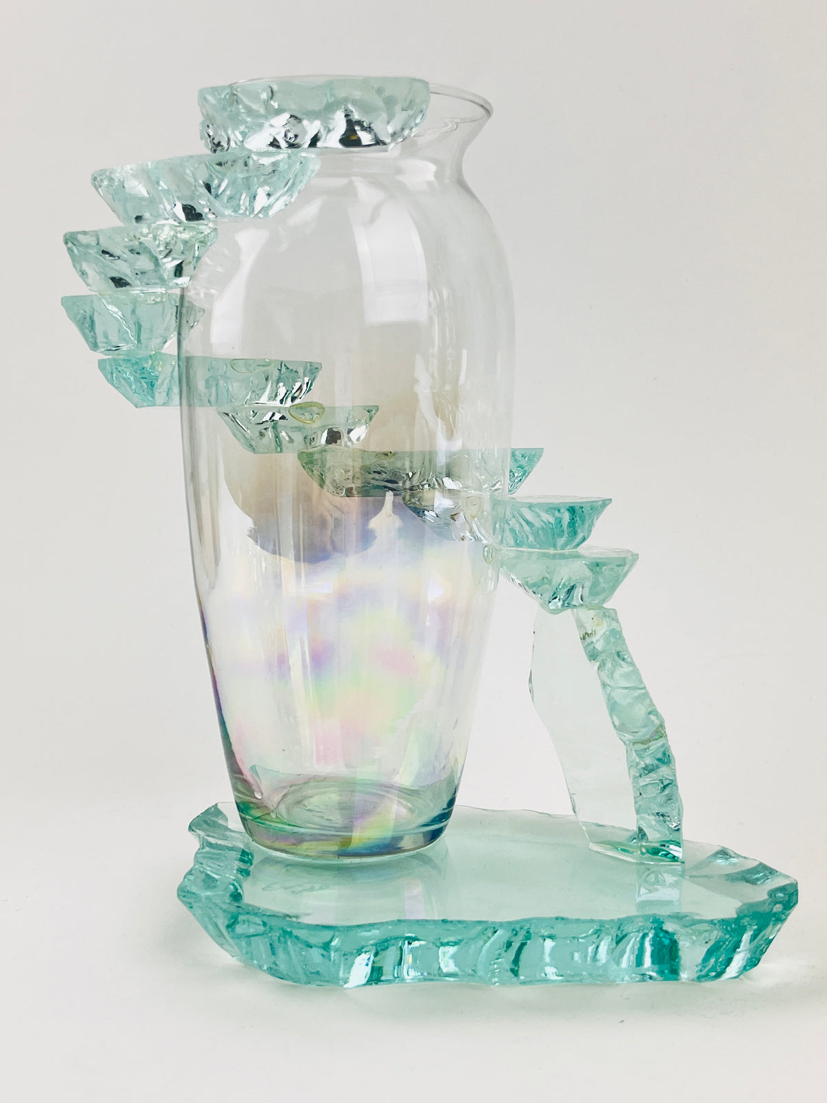 Postmodern Stepped Glass Vase