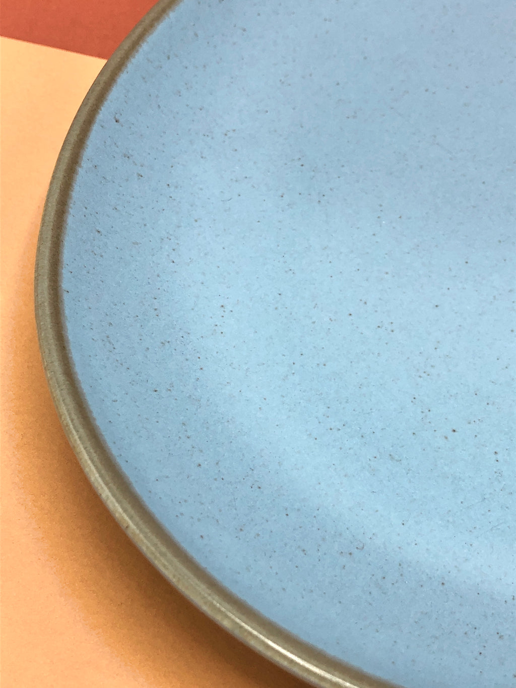 Vintage Baby Blue Ceramic Platter