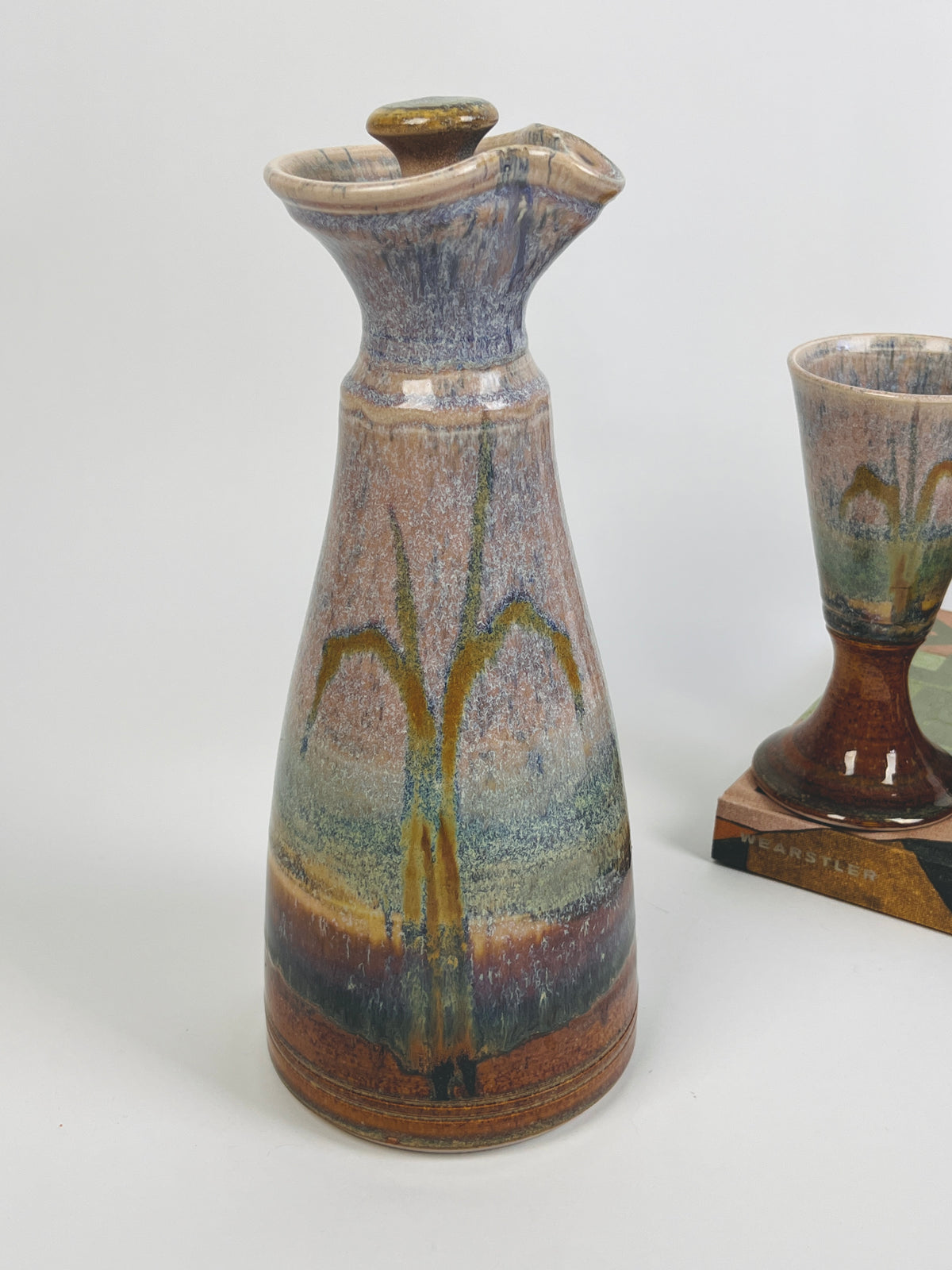 Vintage Studio Pottery Carafe & Cups