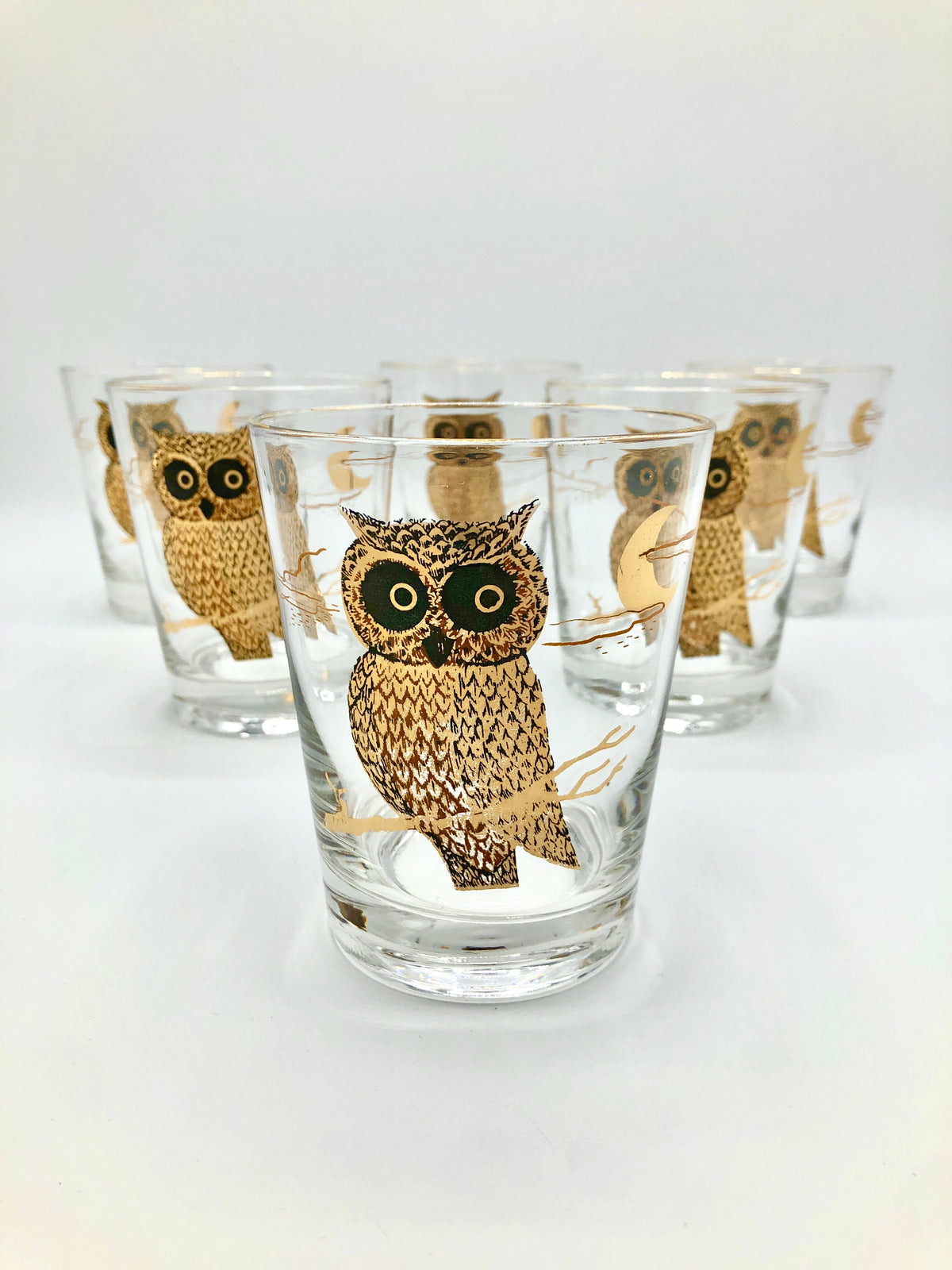 Vintage 22k Gold-Plated Owl Glasses