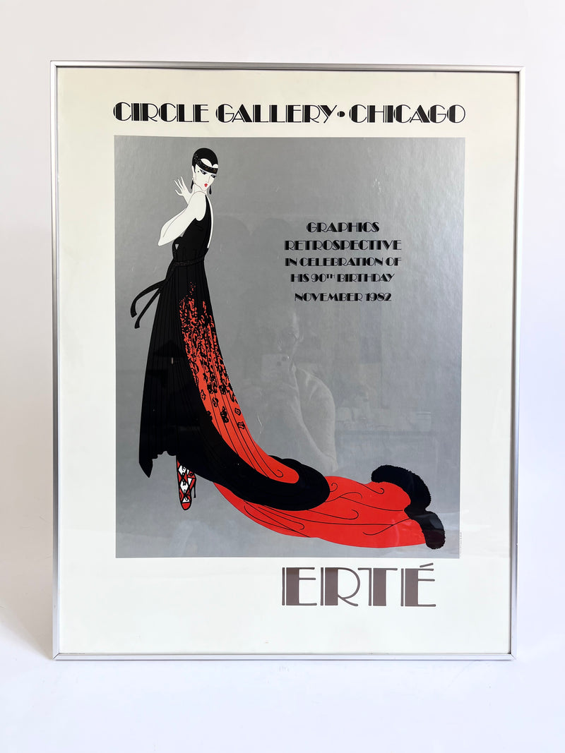 Vintage Erté Retrospective Print by Circle Gallery Chicago, 1978
