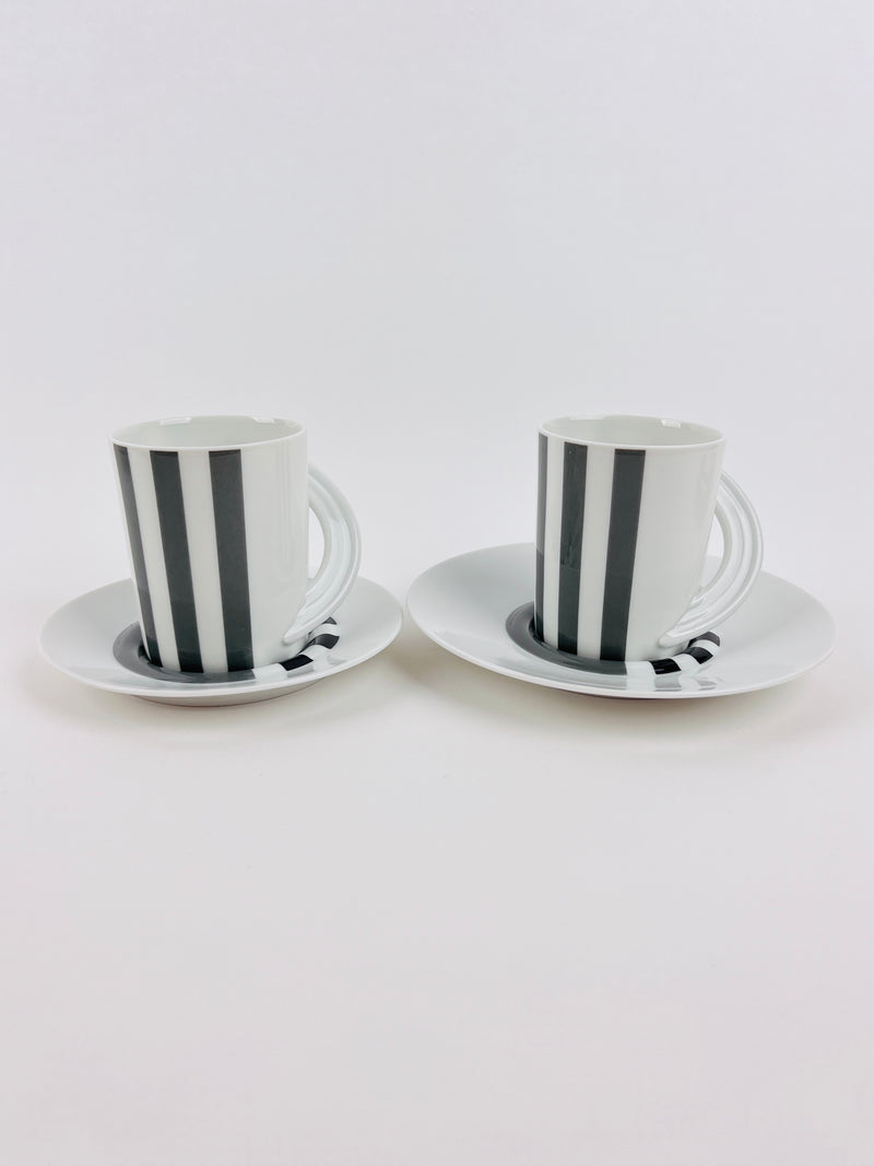 Postmodern Cupola Strada Cups & Saucers by Mario Bellini for Rosenthal Studio Line