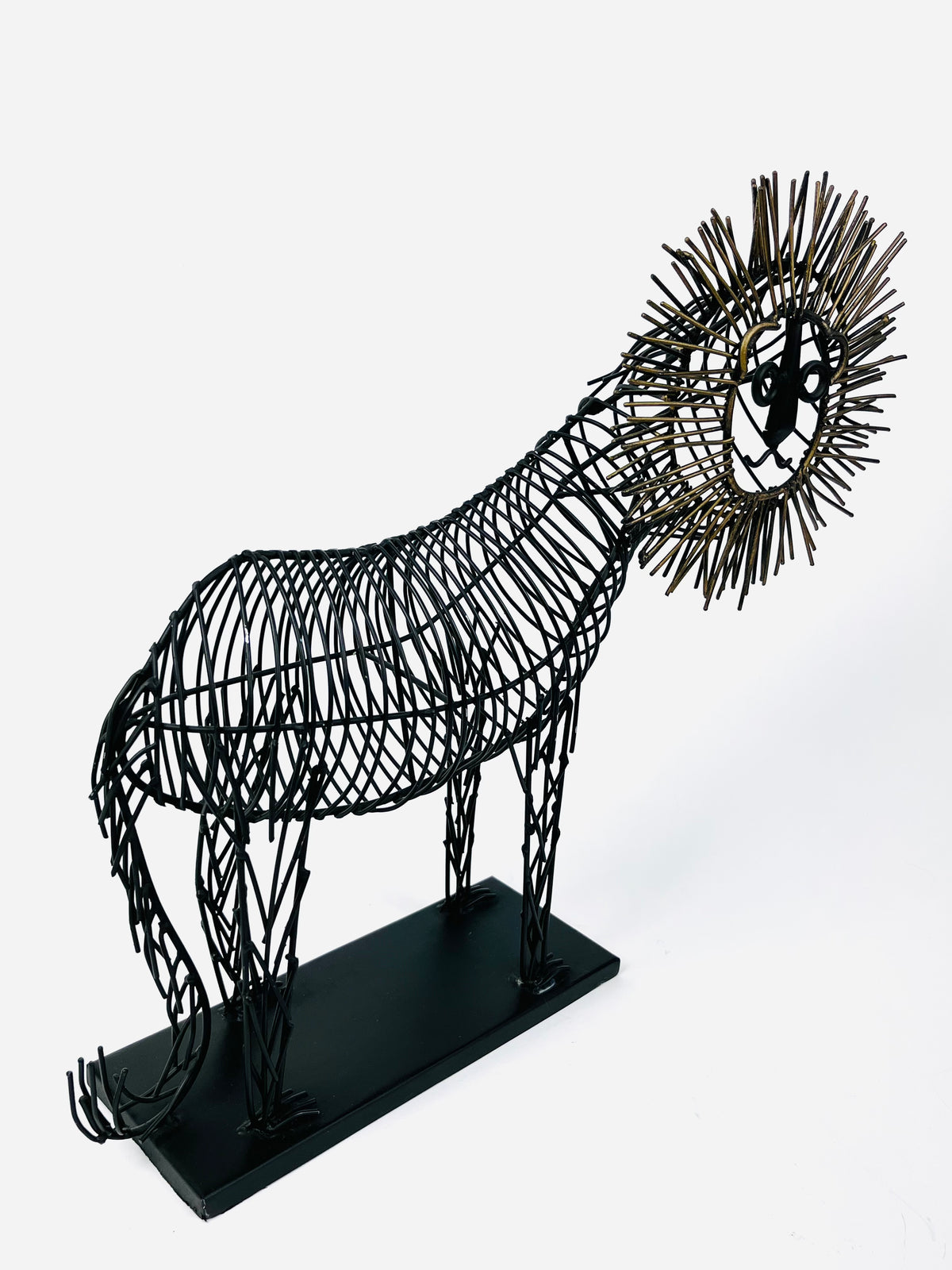 Vintage Wire Lion Sculpture