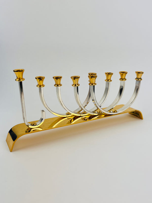 Vintage Gold and Silver Plated Karshi Menorah