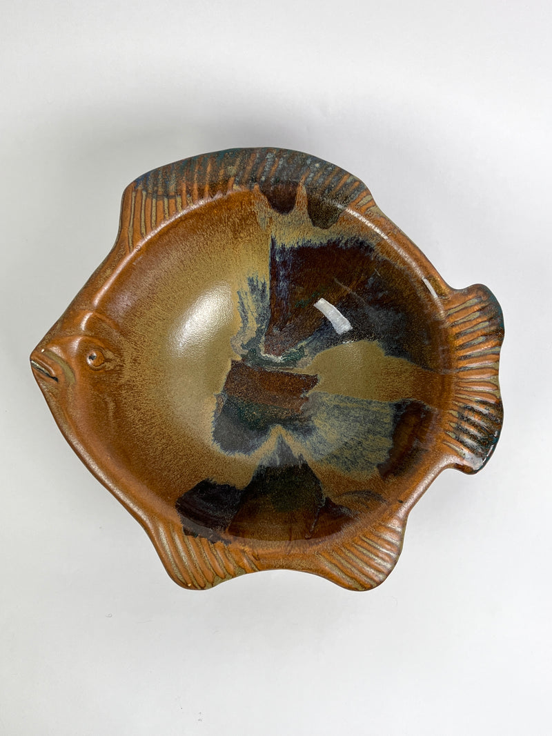 Large Handmade Stoneware Fish Bowl