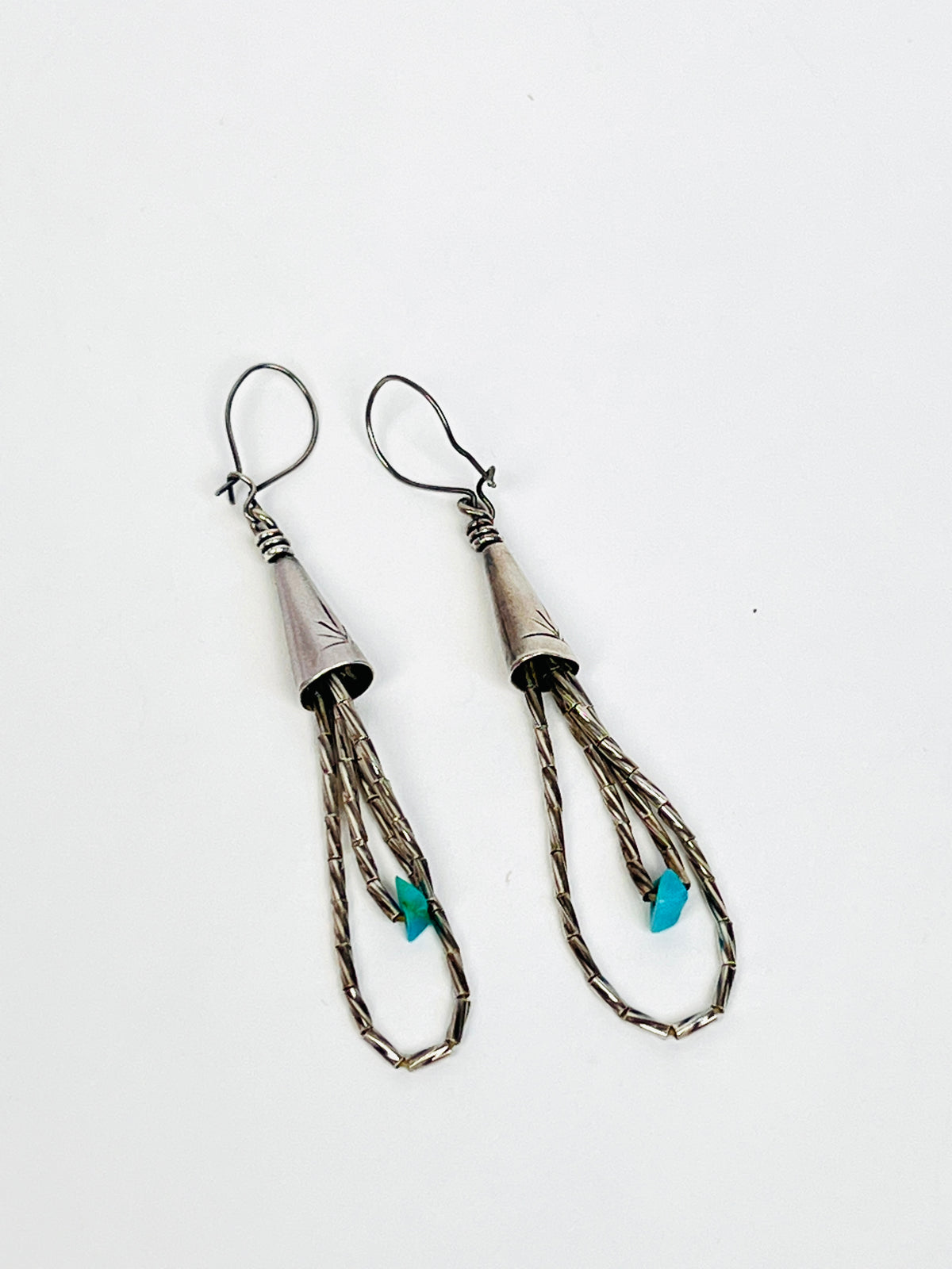 Vintage Zuni Sterling Silver and Turquoise Earrings