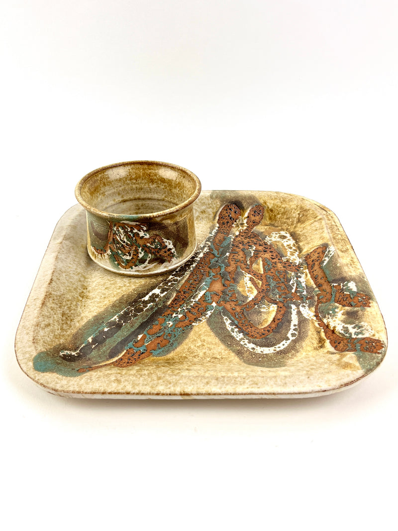 Handmade Stoneware Chip and Dip