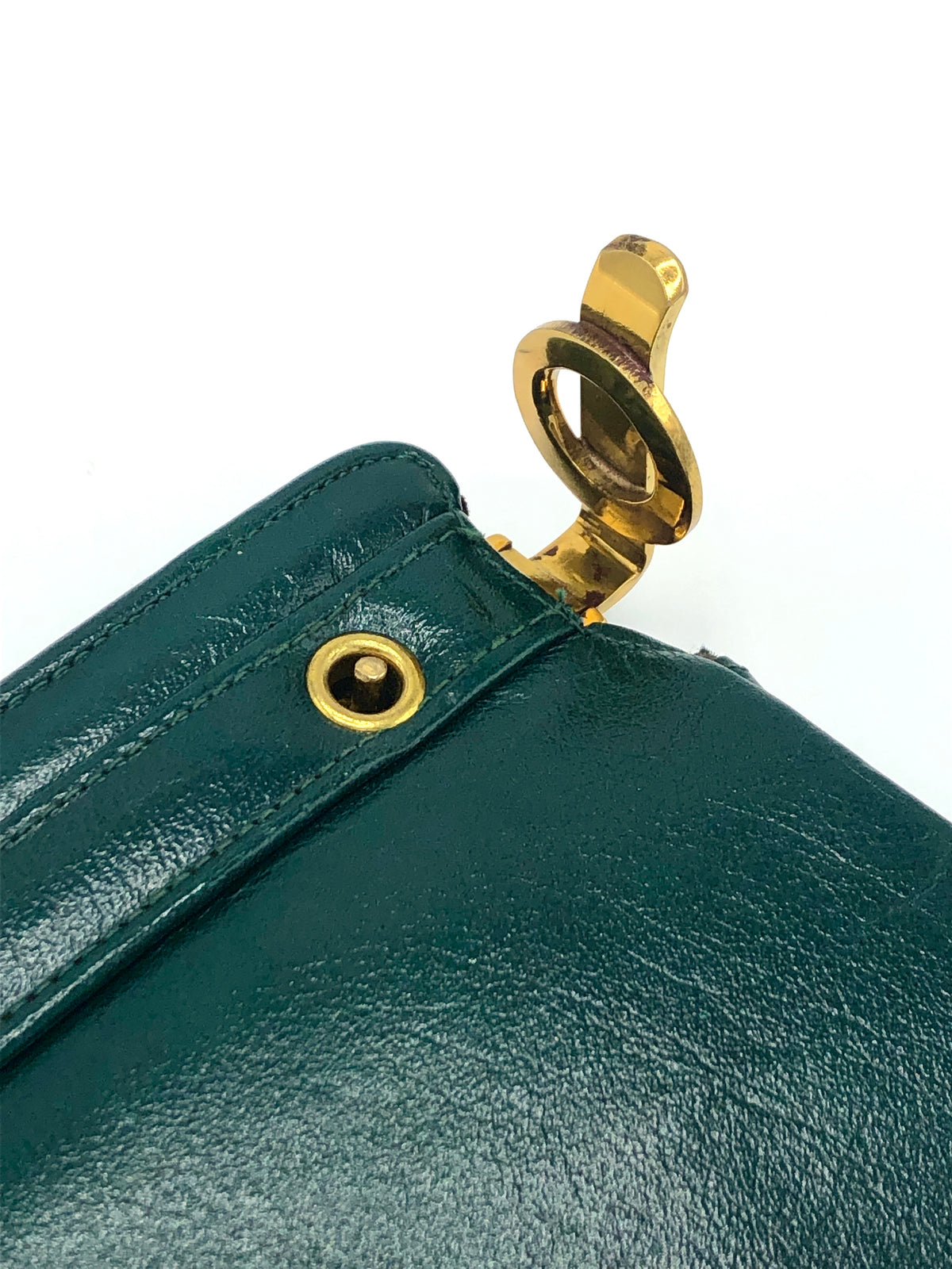 Vintage Green Leather Purse