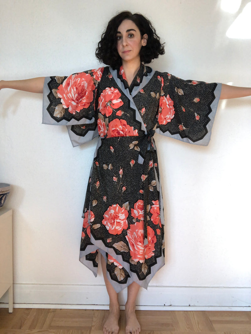 Vintage 1960s Floral Lounge Dress