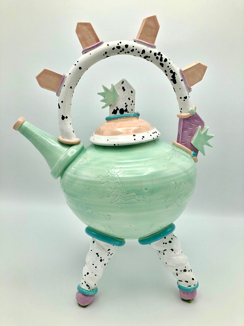 postmodern memphis milano memphis style teapot beryl solla