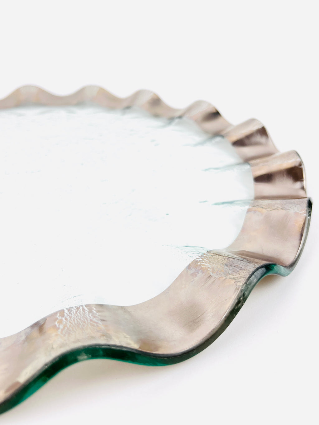 Annieglass Platinum-Rimmed Platter