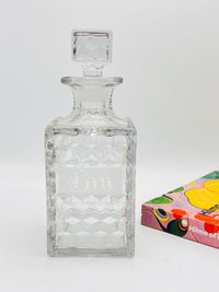 Vintage Pressed Glass Gin Decanter