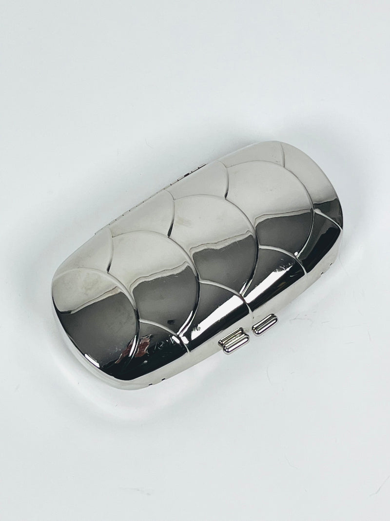 Vintage Silver Metal Box Purse/Clutch