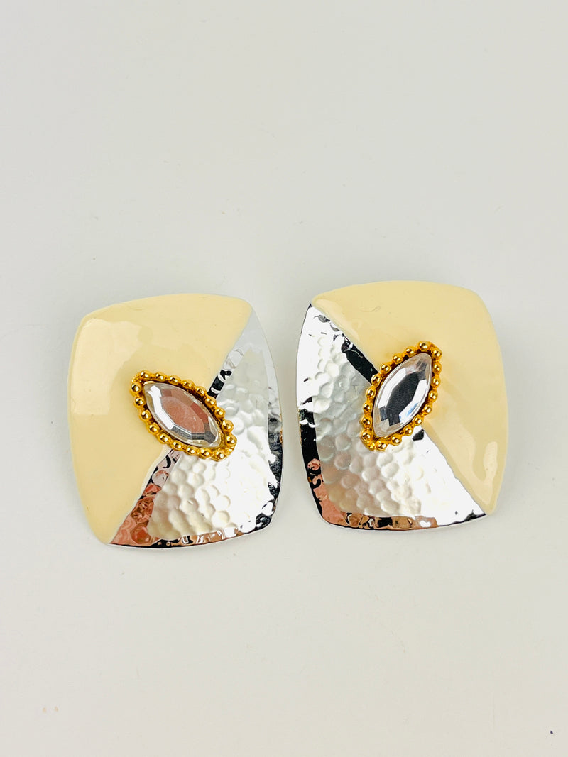 Vintage Enamel Earrings