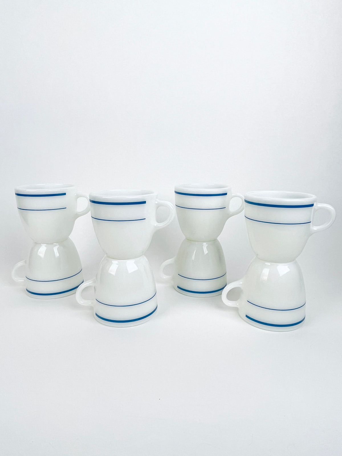 MCM Pyrex Milk Glass Mugs