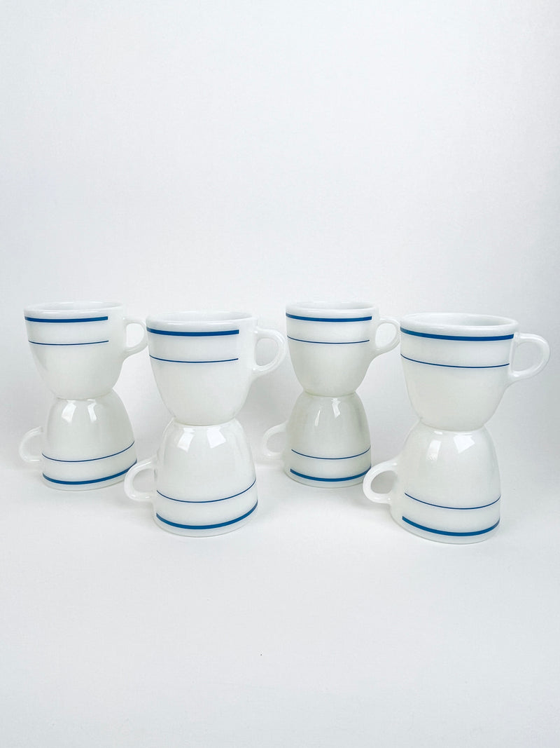 MCM Pyrex Milk Glass Mugs