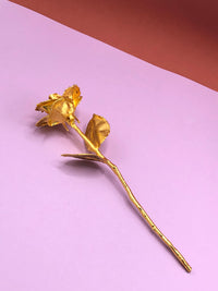 Vintage 24k Gold Plated Rose
