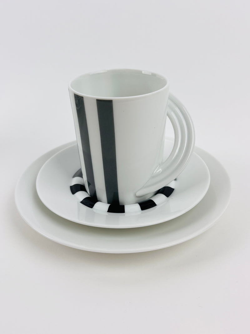 Postmodern Cupola Strada Cups & Saucers by Mario Bellini for Rosenthal Studio Line
