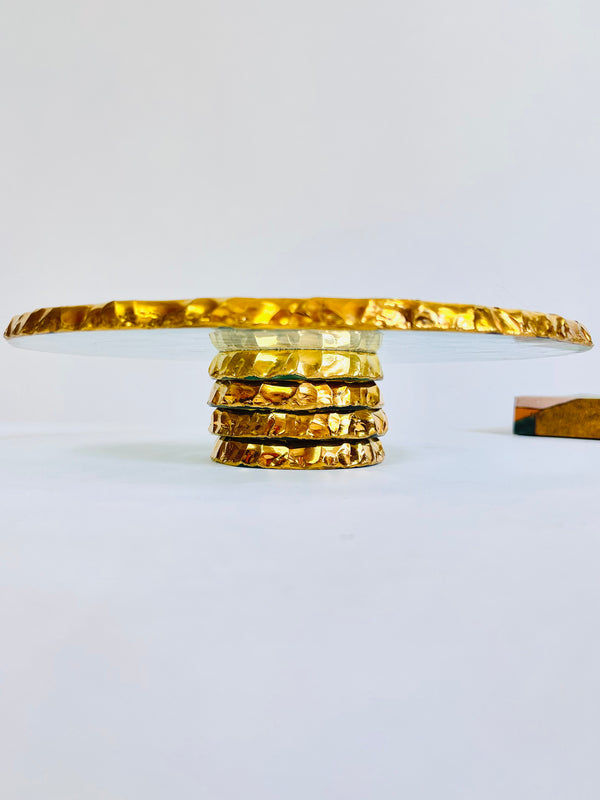 24k Gold-Plated Cake Stand by Annieglass