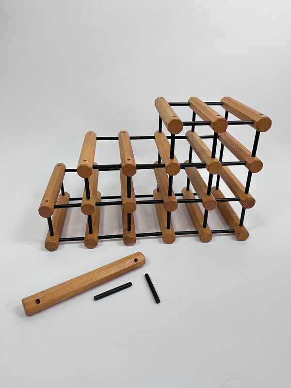 Vintage MCM Modular Wood Wine Rack