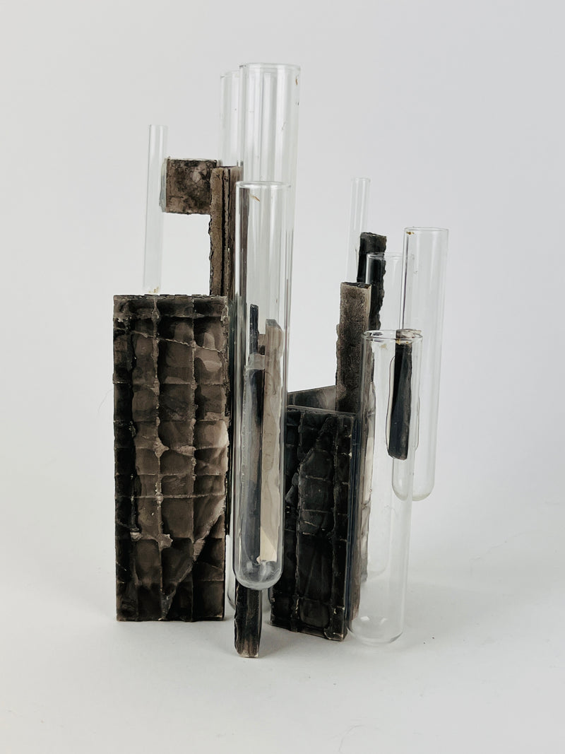Vintage Brutalist Vases - a Pair