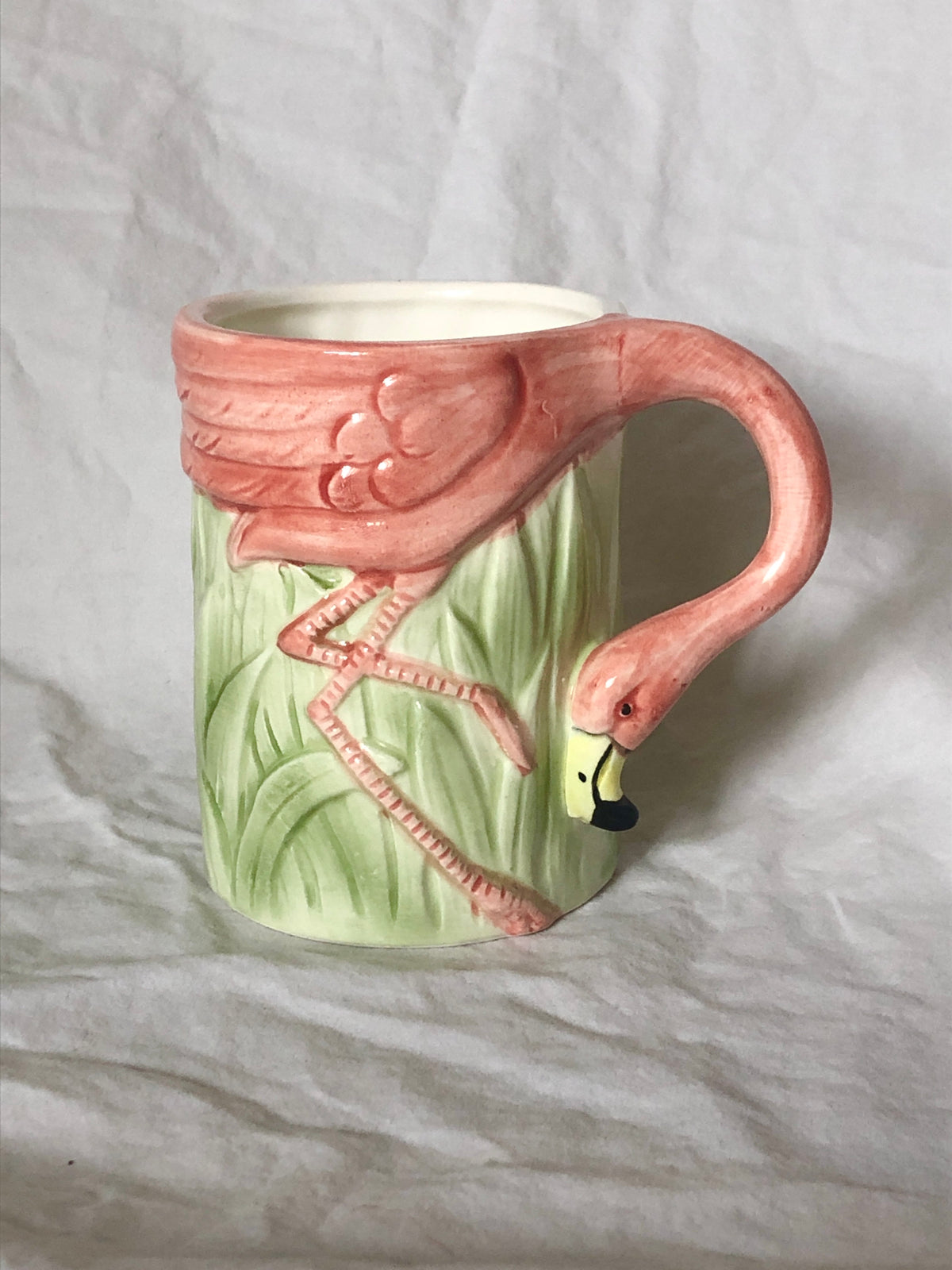 Vintage Flamingo Handle Mug