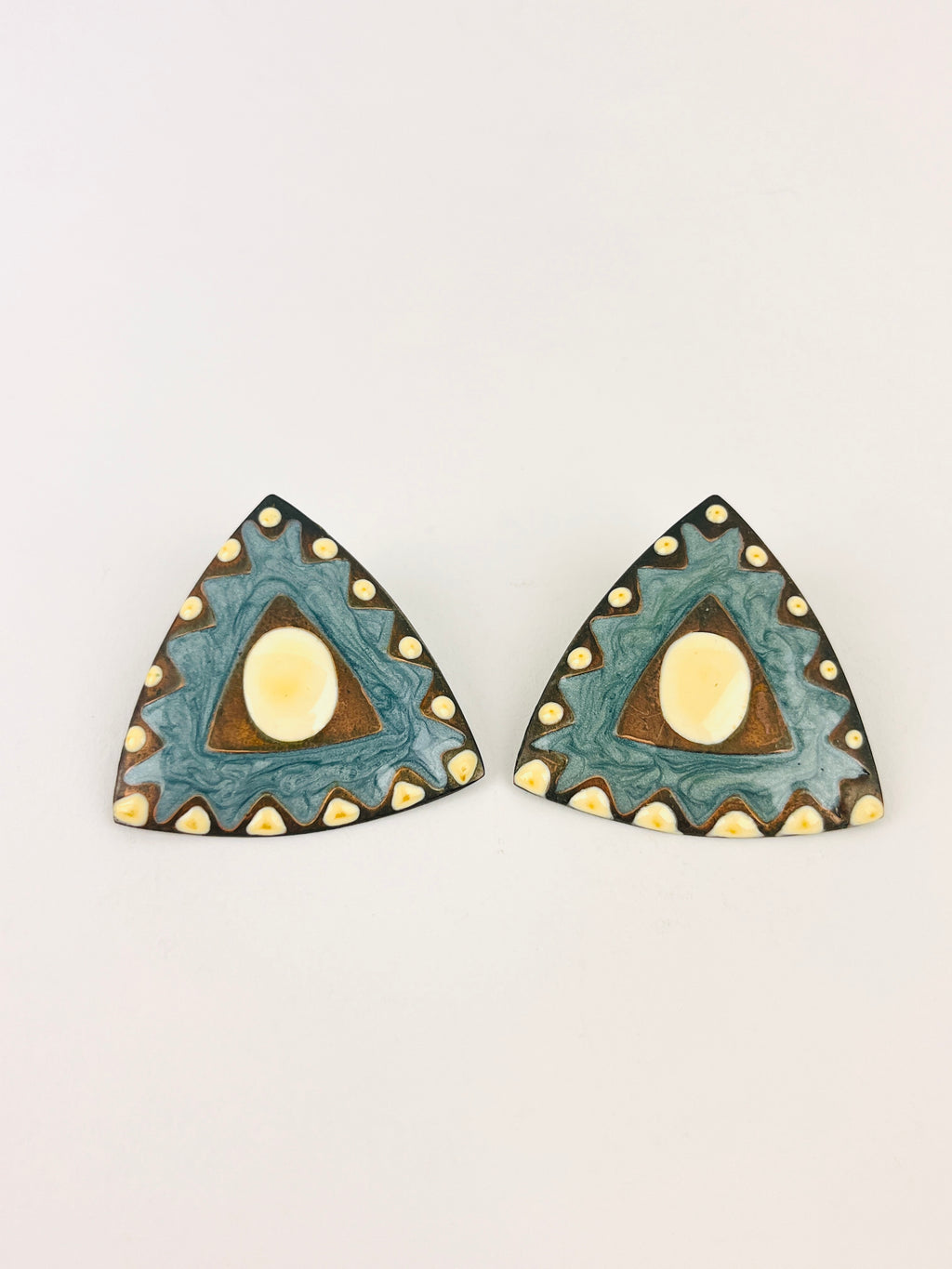 Vintage Enameled Earrings