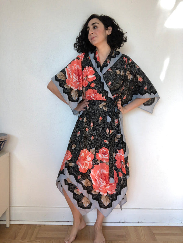 Vintage 1960s Floral Lounge Dress