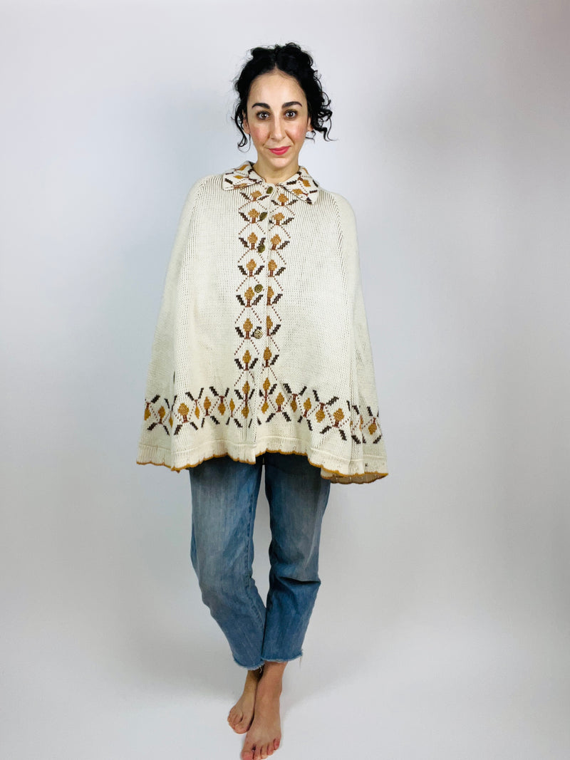 Vintage Knit Poncho