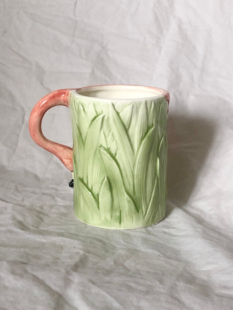 Vintage Flamingo Handle Mug