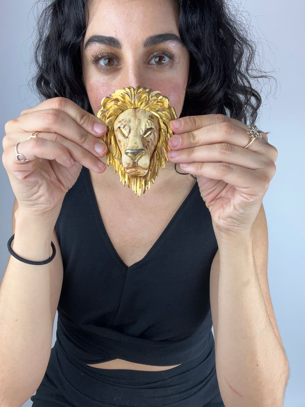 60s Extra Large Lion Head Necklace