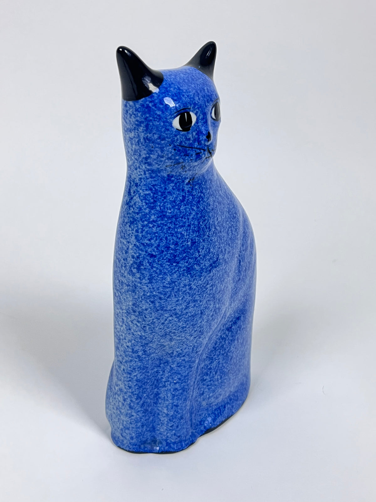 Vintage Blue Cat Sculpture