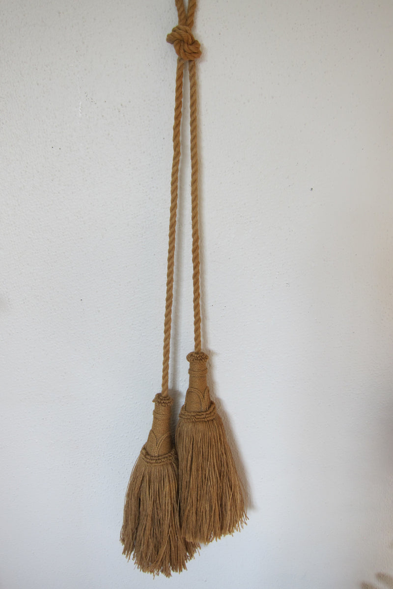 Vintage Handmade Jute Double Tassel