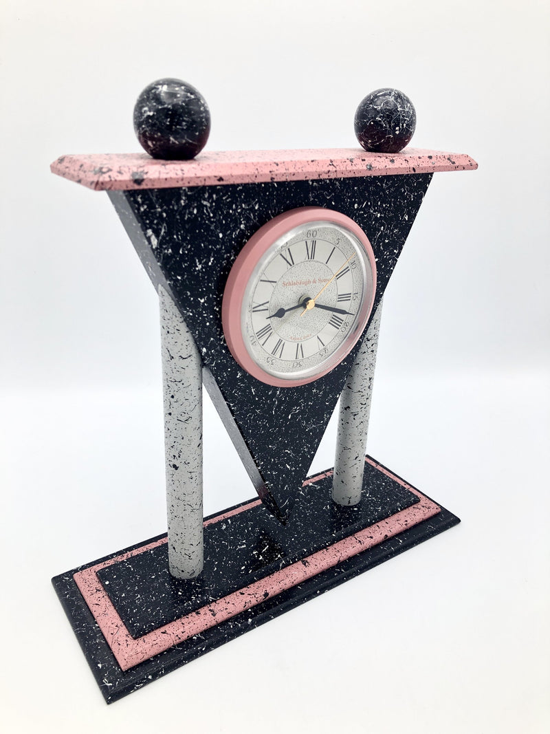 Vintage 90s Postmodern Speckled Clock