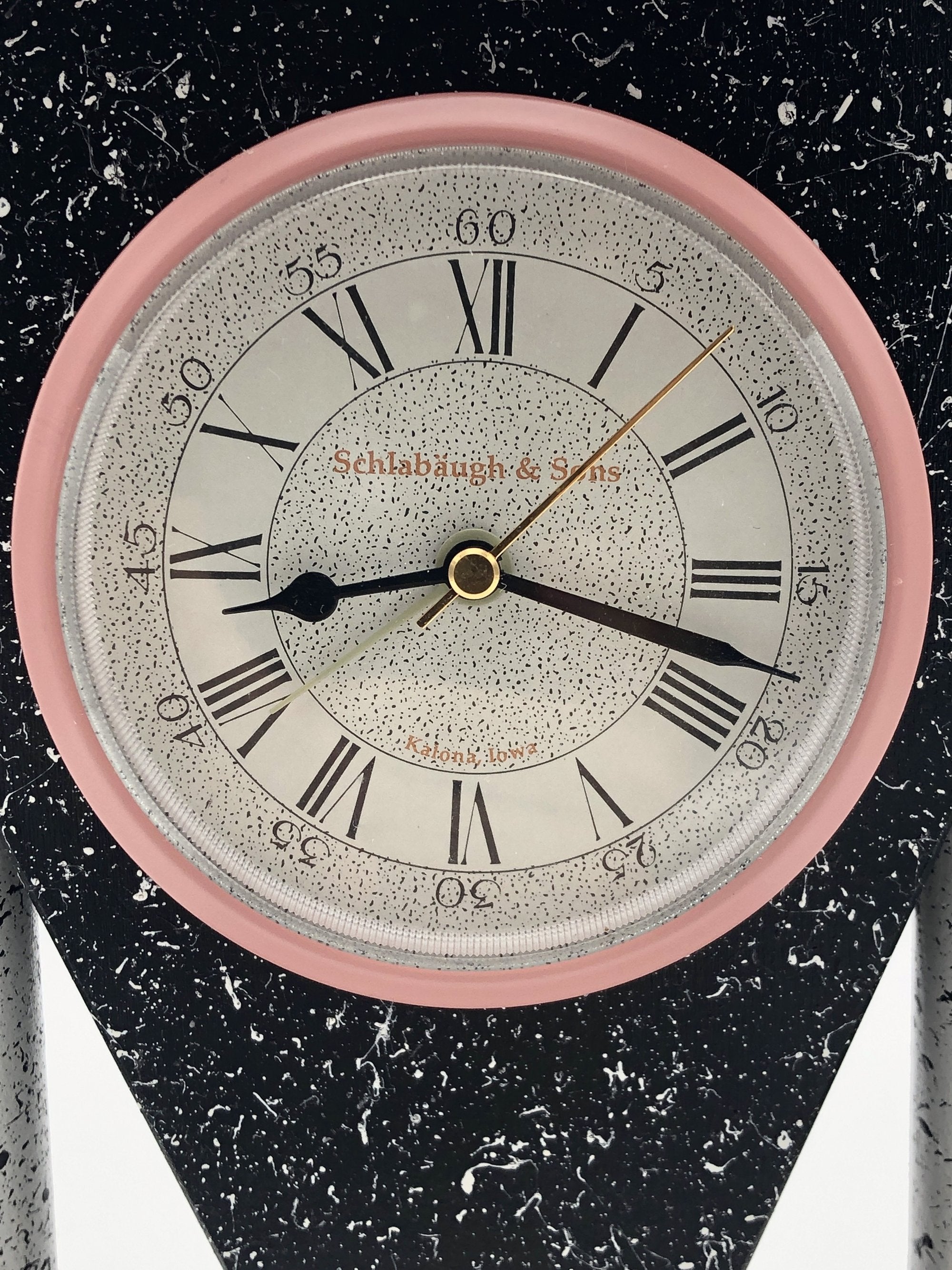 Vintage 90s Postmodern Speckled Clock – Dovetail