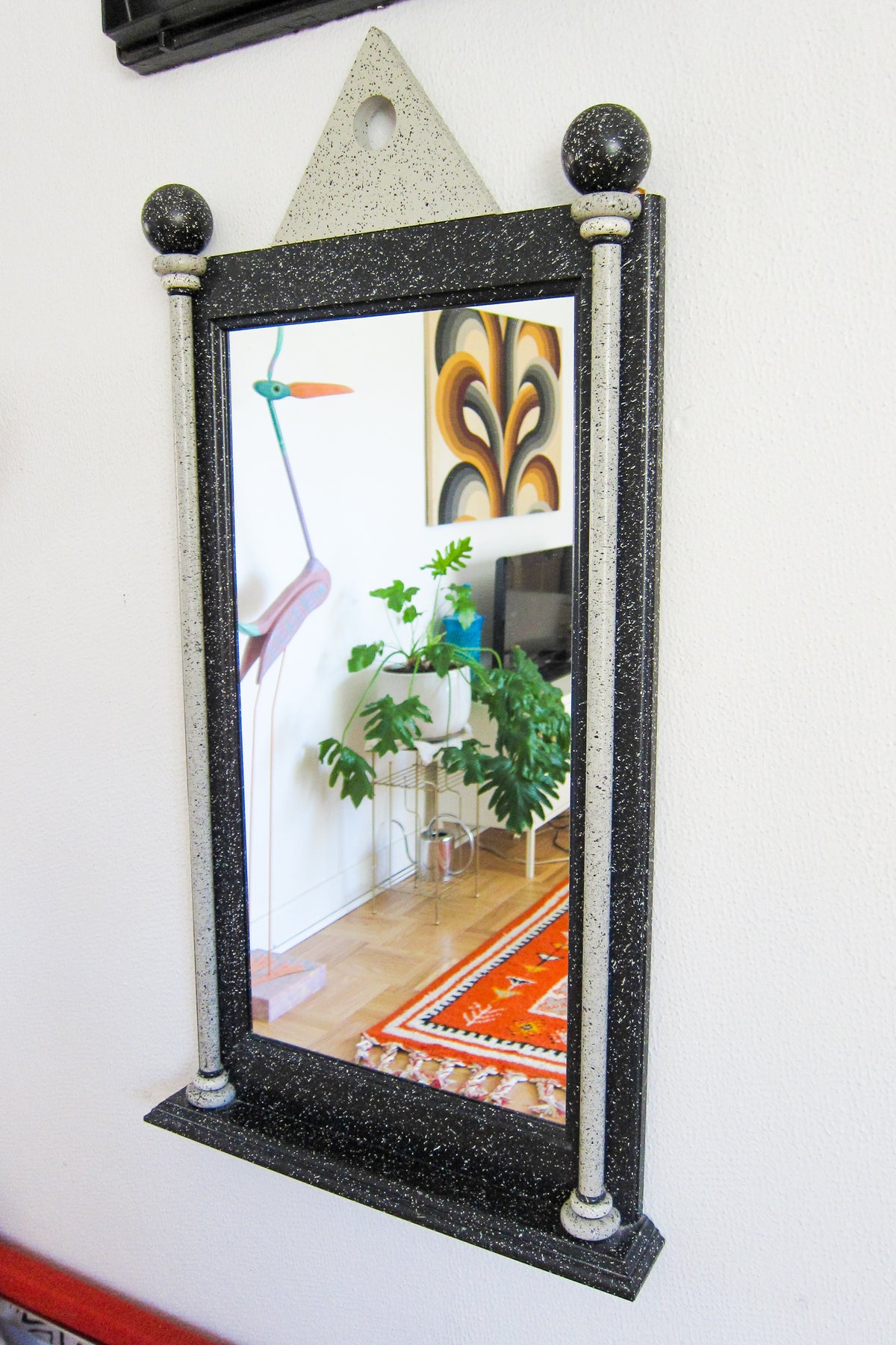 Postmodern Speckled Wall Mirror
