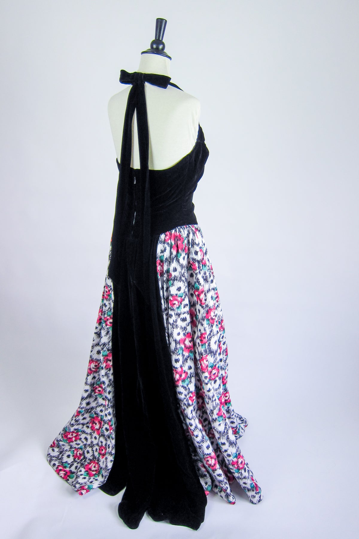 Vintage 1960s Kay Selig Halter Evening Gown
